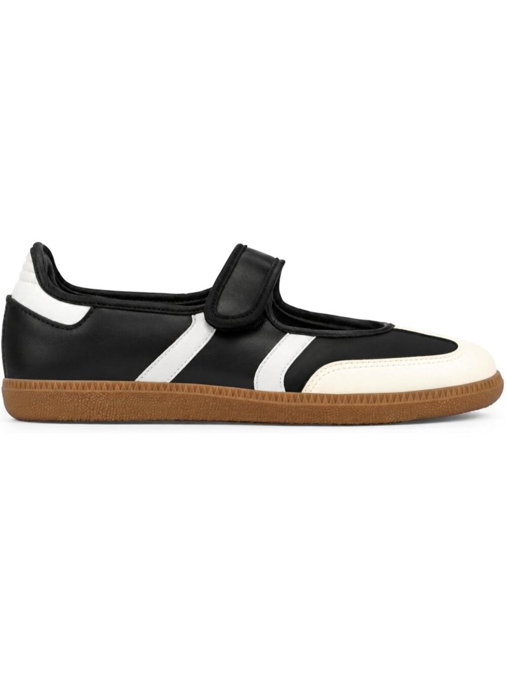 Women Black White Faux Suede Slip On Ballet Flats Walking Retro Fashion Sneakers
